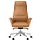 Leisuremod Summit High-Back Office Chair in Faux Leather & Aluminum Frame with Swivel & Tilt, Acorn Brown SOT21LBRL - alternate 4