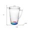 Homeroots 2.5 Clear and Rainbow Diamond Acrylic Pitcher 523324 - alternate 2