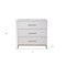 Homeroots 36" White Solid Wood Three Drawer Chest 524126 - alternate 3