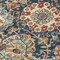 Homeroots 8' Navy Blue Terra Cotta And Beige Round Damask Washable Indoor Outdoor Area Rug 603745 - alternate 3
