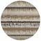 Homeroots 8' Brown Beige And Ivory Round Striped Washable Indoor Outdoor Area Rug 598324 - alternate 3
