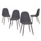 Homeroots Set of Four Gray and Brown Fabric and Steel Dining Side Chairs, 4PK 719408 - alternate 3
