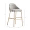 Manhattan Comfort Gracie Barstool in Stone and Gold - Set of 3 3-BS022-GST - alternate 3