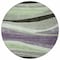 Homeroots 8' Purple And Green Round Abstract Washable Indoor Outdoor Area Rug 603685 - alternate 6