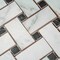 Apollo Tile Regalia 12x12 in. Ivory White, Black Matte Gres Porcelain Basketweave Mosaic Tile, 6PK VEL88OROBSKMOSA - alternate 4