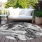Homeroots 8' Gray And Silver Round Horse Washable Indoor Outdoor Area Rug 618699 - alternate 2