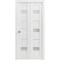 Sartodoors Sliding Closet Bi-fold Doors White Solid Core Modern Interior QUADRO4055BF-WS-72 x 84 (2* 36x84) - alternate 1