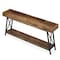 Kioottoo 70.9'' Extra Long Industrial Console Table, Rustic Brown Sofa Table TB-F1783 - alternate 3