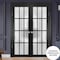 Sartodoors Solid French Double Frosted Glass Doors 12 Lites, Felicia 3312 Matte Black, Single Regural Panel F FELICIA3312DD-BLK-64 - alternate 2