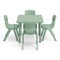Flash Furniture 5 PC Plastic Activity Table and 4 Chairs Set, 10.5 in Seat Height-Sage YU-YCX-0023-2-SQR-TBL-SAGE-E-GG - alternate 5