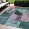 Homeroots 5' X 8' Green Copper And Purple Geometric Washable Indoor Outdoor Area Rug 604325 - alternate 1