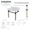 Kingston Brass 36-Inch Carrara Marble Console Sink with Brass Legs, 8-Inch, 3-Hole KVBH3622M86 - alternate 2