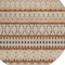 Homeroots 8' Chocolate And Taupe Round Quatrefoil Washable Indoor Outdoor Area Rug 583218 - alternate 2