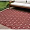 Homeroots 6' X 9' Brick Red And Ivory Geometric Indoor Outdoor Area Rug 572911 - alternate 1