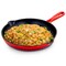 Megachef Round 10.25 Inch Enameled Cast Iron Skillet in Red MG-FR26AR - alternate 1