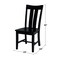 Whitewood Industries Set of Two Ava Dining Chairs, Black, PK2 CI46-13P - alternate 4