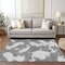 Homeroots 9' X 12' Gray And Ivory Abstract Washable Indoor Outdoor Area Rug 614543 - alternate 2