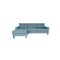 Homeroots Blue Polyester Blend Stationary L Shaped Two Piece Corner Sectional 530509 - alternate 1