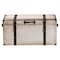 Baxton Studio Nevio Vintage Weathered White Canvas Storage Trunk 253-14073-ZORO - alternate 3