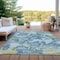 Homeroots 5' X 8' Denim Blue And Olive Green Abstract Washable Indoor Outdoor Area Rug 609595 - alternate 3