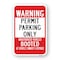 Signmission Warning Permit Parking Only Unauthorized Vehicles Heavy-Gauge Aluminum, 18" x 24", A-1824-24673 A-1824-24673 - alternate 1