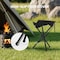 Simple Deluxe YSSOA Tripod Chair Camping Stool, Portable Folding Chairs for Adults, Tripod Seat for Outdoor Hikin FNCHARCAMPTRIL09B - alternate 3