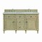 James Martin Vanities Lorelai 60in Double Vanity, Whitewashed Oak w/ 3 CM Eternal Jasmine Pearl Silestone Top 424-V60D-WWO-FEJP - alternate 1