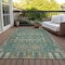 Homeroots 10' X 14' Teal Blue Taupe And Beige Moroccan Washable Indoor Outdoor Area Rug 577222 - alternate 2