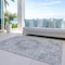 Homeroots 10' X 14' Silver Floral Medallion Washable Indoor Outdoor Area Rug 607943 - alternate 2