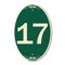 Signmission Number 17, 12 Inch X 18 Inch Architectural Oval, Heavy Gauge Aluminum A-OV-G-1218-22905 - alternate 1