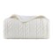 Lavish Home Cable Knit Throw Blanket 60x80 Soft & Cozy Blanket Throws with Cable Knit Pattern & Warm Sherpa 66-THROW80-I - alternate 2