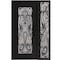 Vdomdoors Aluminum Door Iron 1601 Black Entry Steel Metal Classic Painted 50 x 80 (36+14 x 80)-Left Inswing IRON1601EXD-BLK-W36+14xH80-LH-I - alternate 1