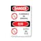 Signmission OSHA Danger Sign, 18" Height, Aluminum, Flammable No Smoking Bilingual, 1218-VC-1824 OS-DS-A-1218-VC-1824 - alternate 1