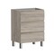 Homeroots 24" Natural Wood Freestanding Bathroom Vanity With White Sink And Three Drawers 624134 - alternate 1