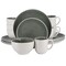 Gibson Elite Serenity Crackle Glazed 16 Piece Stoneware Dinnerware Set in Grey and White 114326.16RM - alternate 1