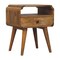 Homeroots 22" Brown Solid Wood One Drawer Nightstand 651855 - alternate 3