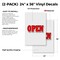 Signmission Open, Vinyl Decals Only 24 Inch x 36 Inch, Vinyl Decal, 2PK DSB-2436-2PACK-Open - alternate 2