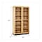 Diversified Spaces Tall Storage Cabinet, 2 Doors Glass, Oak 358-4822K - alternate 2