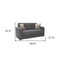 Homeroots 90" Gray Chenille Sleeper Sofa And Toss Pillows With Brown Legs 607127 - alternate 3