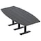 Skutchi Designs 8ft Boat Conference Table With Power | Harmony Series | 8 Person Meeting Room Table HAR-BOT-48X96-T.BK-WA7949-NA - alternate 1