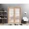 Sartodoors Solid French Double Doors Frosted Glass Oak 56x84 (2* 28x84) Solid Core Modern Interior QUADRO4002DD-DUB-5684 - alternate 1