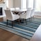 Homeroots 5' X 8' Denim Blue And Gray Striped Washable Indoor Outdoor Area Rug 597320 - alternate 3