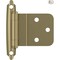 Amerock Cabinet Hinge, 105 deg Hinge Opening, 3/8 in Inset, Self-Closing Close, Golden Champagne BPR3428BBZ - alternate 1