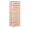 Homeroots 18" Pink and White Steel and Fabric Six Drawer Chest 484698 - alternate 1