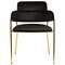 Leisuremod Axis Collection Modern Gold Dining Chair in Black, 2PK ACG22BL2 - alternate 3