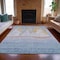 Homeroots 3' X 5' Blue And Gold Nautical Washable Indoor Outdoor Area Rug 631029 - alternate 2