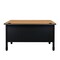 Regency Steel Single Pedestal Teacher's Office Desk, Center Drawer 48inx30in, Medium Oak Top, Black Base 66348SPCDMOBK - alternate 2