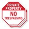 Signmission Private Property No Trespassing, 6 inch X 6 inch, Plastic Sign, 2PK OC-P-2PACK-6-161 - alternate 1