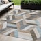 Homeroots 5' X 8' Brown Geometric Washable Indoor Outdoor Area Rug 608041 - alternate 1