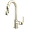 Brizo Litze Pull-Down Prep Faucet with Arc Spout, Industrial Handle Polished Nickel 63944LF-PN - alternate 1